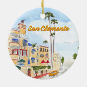 San Clemente California  Keramisch Ornament (Achterkant)