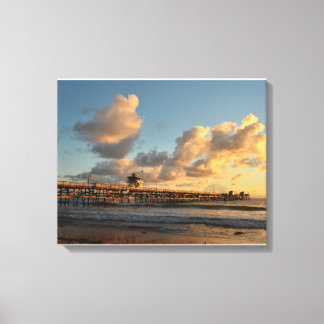 San Clemente Pier California Canvas Afdruk