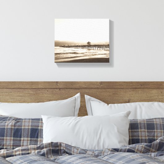 San Clemente pier Californische foto Canvas Afdruk (Insitu (Slaapkamer))