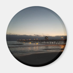 san clemente pier nachtelijke oceaan californië magneet