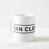 San Clemente Sign Coffee Cup Mok (Voorkant links)