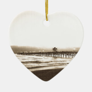 San Clemete pier California strand  foto Keramisch Ornament