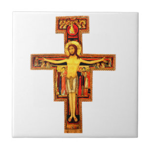San Damiano Crucifix Cross-keramische Tegel Tegeltje
