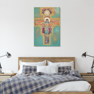 San Damiano-kruis Canvas Afdruk