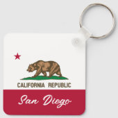 San Diago California Republic flag custom Sleutelhanger (Achterkant)