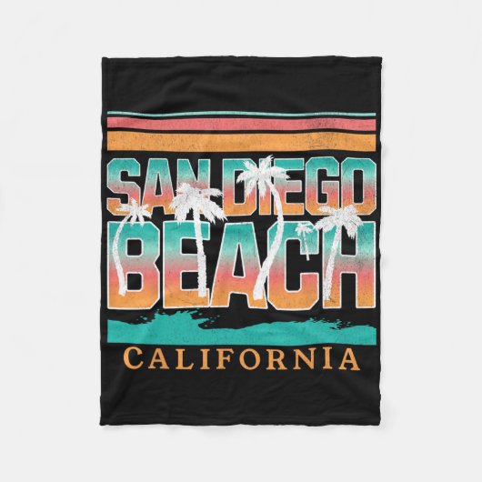 San Diego _1  Fleece Deken (Voorkant)