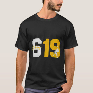 San Diego 619  90s Honkbal Speler Silhouet T-shirt