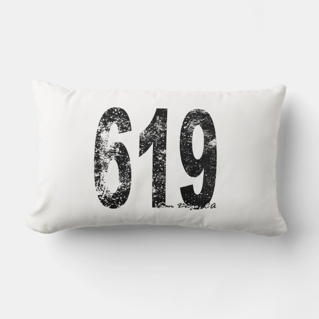 San Diego Area Code 619 Kussen (Voorkant)