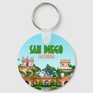 San Diego Balboa Park Californische Vintage Sleutelhanger