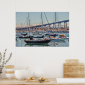 San Diego Bay en Bridge Poster (Keuken)