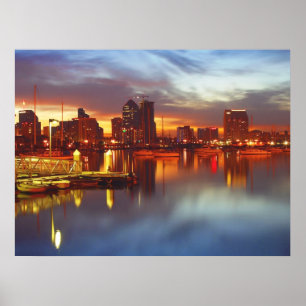 San Diego Bay Evening Poster FROM 8.99