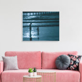 San Diego Beach Silhouette Beach Kinder Canvas Afdruk (Insitu (Woonkamer))