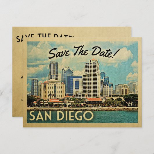 San Diego bewaart de Datum  Briefkaarten (Voorkant / Achterkant)
