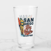 San Diego Big Wave Surfing Bier Glas (Achterkant)
