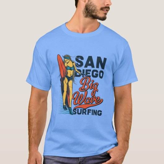 San Diego Big Wave Surfing t-shirt (Voorkant)