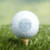 San Diego breedtegraad lengtegraad Golfballen (Insitu Shirt)