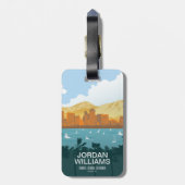 San Diego, CA Bagagelabel (Achterkant verticaal)