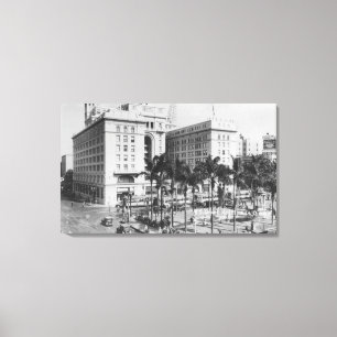 San Diego, CA City Uitzicht US Grant Hotel Canvas Afdruk