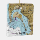 San Diego CA Nautical Chart Keramisch Ornament (Rechts)