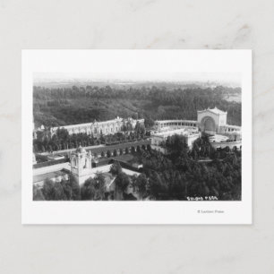 San Diego, CA Uitzicht van Balboa Park Foto Briefkaart