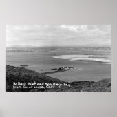 San Diego, CA-Uitzicht van Ballast Point en Bay Poster (Voorkant)