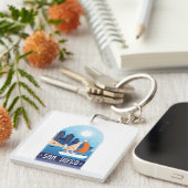 San Diego California AcrylSleutelhanger Sleutelhanger (Voorkant Rechts)