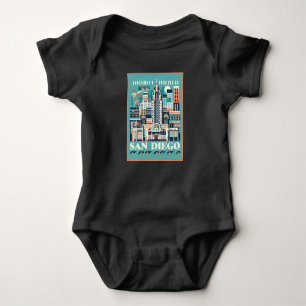 San Diego California Art Deco Romper
