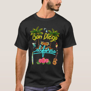 San Diego California Beach Zomer Palm Sun Set Pal T-shirt