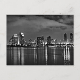 San Diego California bij nacht Briefkaart