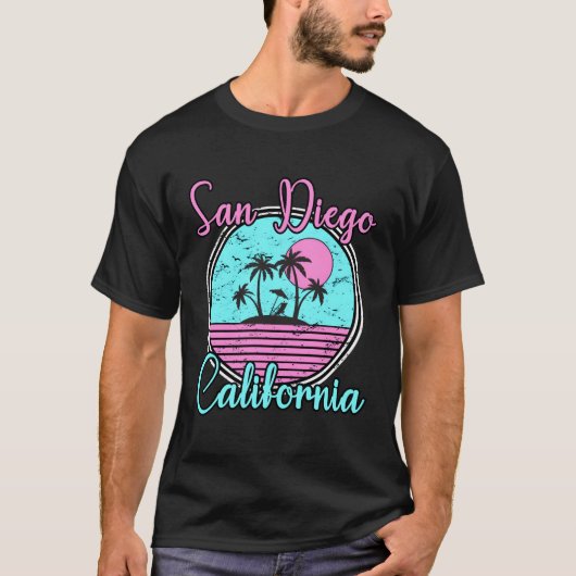 San Diego California CA Beach Travel T-shirt (Voorkant)