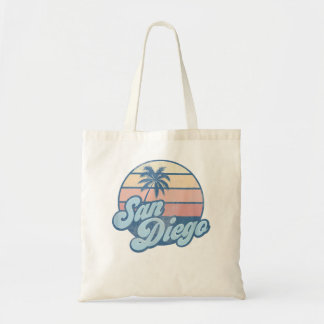 San Diego California CAVintage 70s Retro Surfer Te Tote Bag