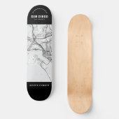 San Diego, California City Map Skateboard (Recto)