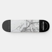 San Diego, California City Map Skateboard (Horz)