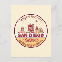 San Diego California City Skyline-embleem