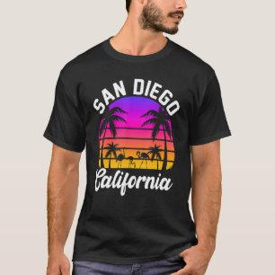 San Diego California Flamingo Beach Summer T-shirt