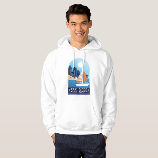 San Diego California Hoodie (Voorkant volledig)