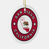 San Diego California Keramisch Ornament (Rechts)