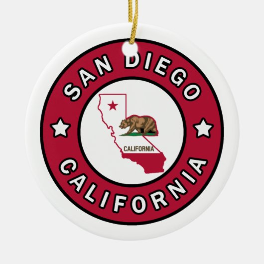 San Diego California Keramisch Ornament (Voorkant)