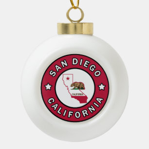 San Diego California Keramische Bal Ornament