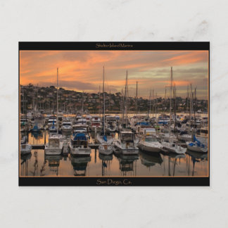 San Diego California Marina Post Card Briefkaart