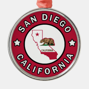 San Diego California Metalen Ornament