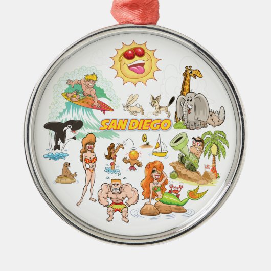 San Diego California Ornament (Voorkant)