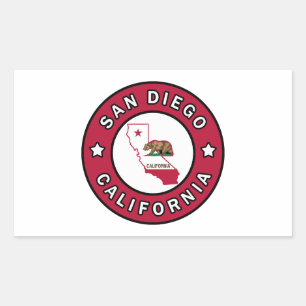 San Diego California Rechthoekige Sticker