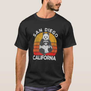 San Diego California Retro Panda Zoo T-shirt