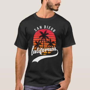 San Diego California Retro Sunset Mannen, T-Shirt