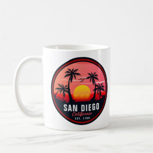 San Diego California Retro Sunset Souvenirs 60s Koffiemok
