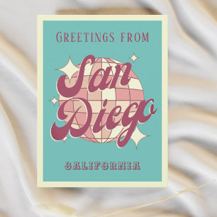 San Diego California Rétro vacances Carte postale