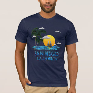 San Diego California Sailing T-shirt