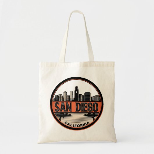 San Diego California Skyline Sac fourre-tout (Devant)