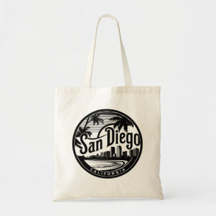San Diego California Skyline Tote Bag